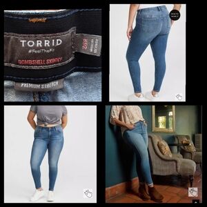 26 women TORRID bombshell skinny blue jean 26R